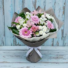 Букет цветов из:  Герберы, Альстромерии и Хризантемы в Данилово