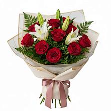 Букет цветов из:  Лилии и Розы в Данилово