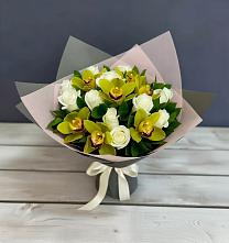 Букет цветов из:  Орхидеи и Розы в Данилово