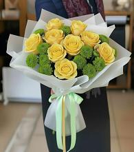 Букет цветов из:  Хризантемы и Розы в Данилово