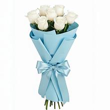 Букет 7 белых роз Проуд в Данилово