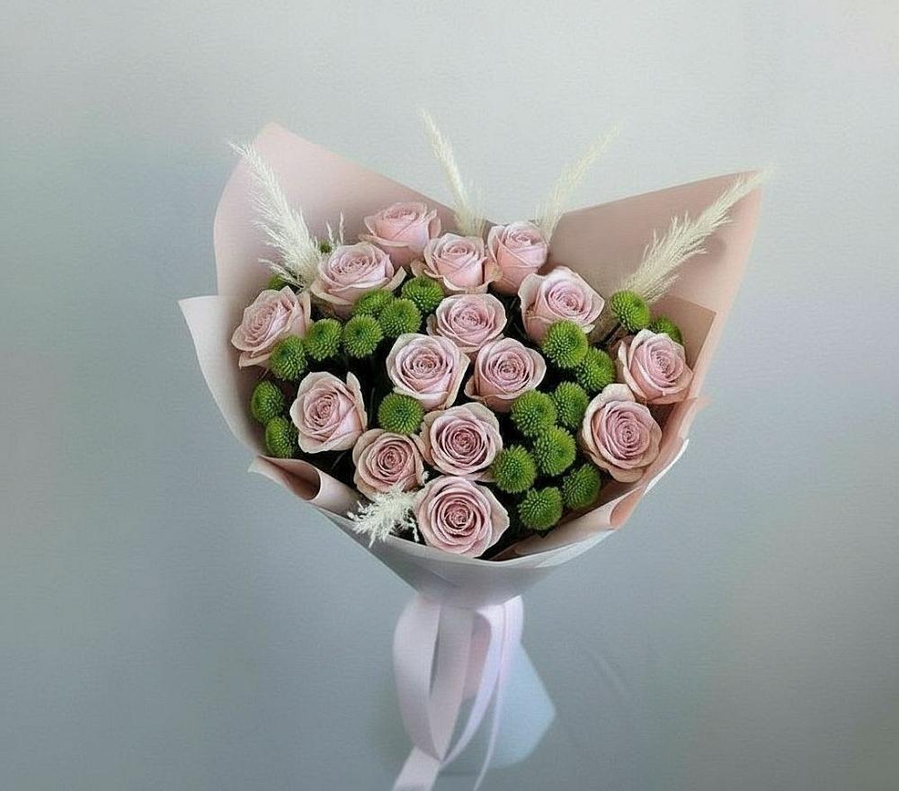 Букет цветов из: Розы и Хризантемы в Данилово