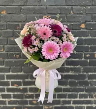 Букет цветов из:  Герберы и Хризантемы в Данилово