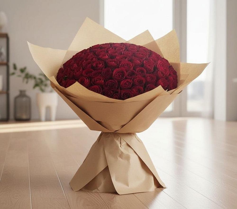 Букет 101 Красная роза в Данилово