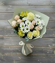 Букет цветов из:  Альстромерии, Розы и Хризантемы в Данилово