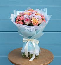 Букет цветов из:  Хризантемы и Розы в Данилово