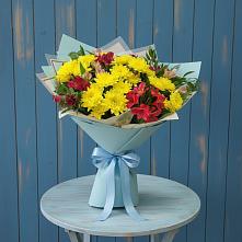 Букет цветов из:  Альстромерии и Хризантемы #REPLACE_PRED# Данилово
