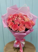 Букет 15 Розовых роз Равель в Данилово